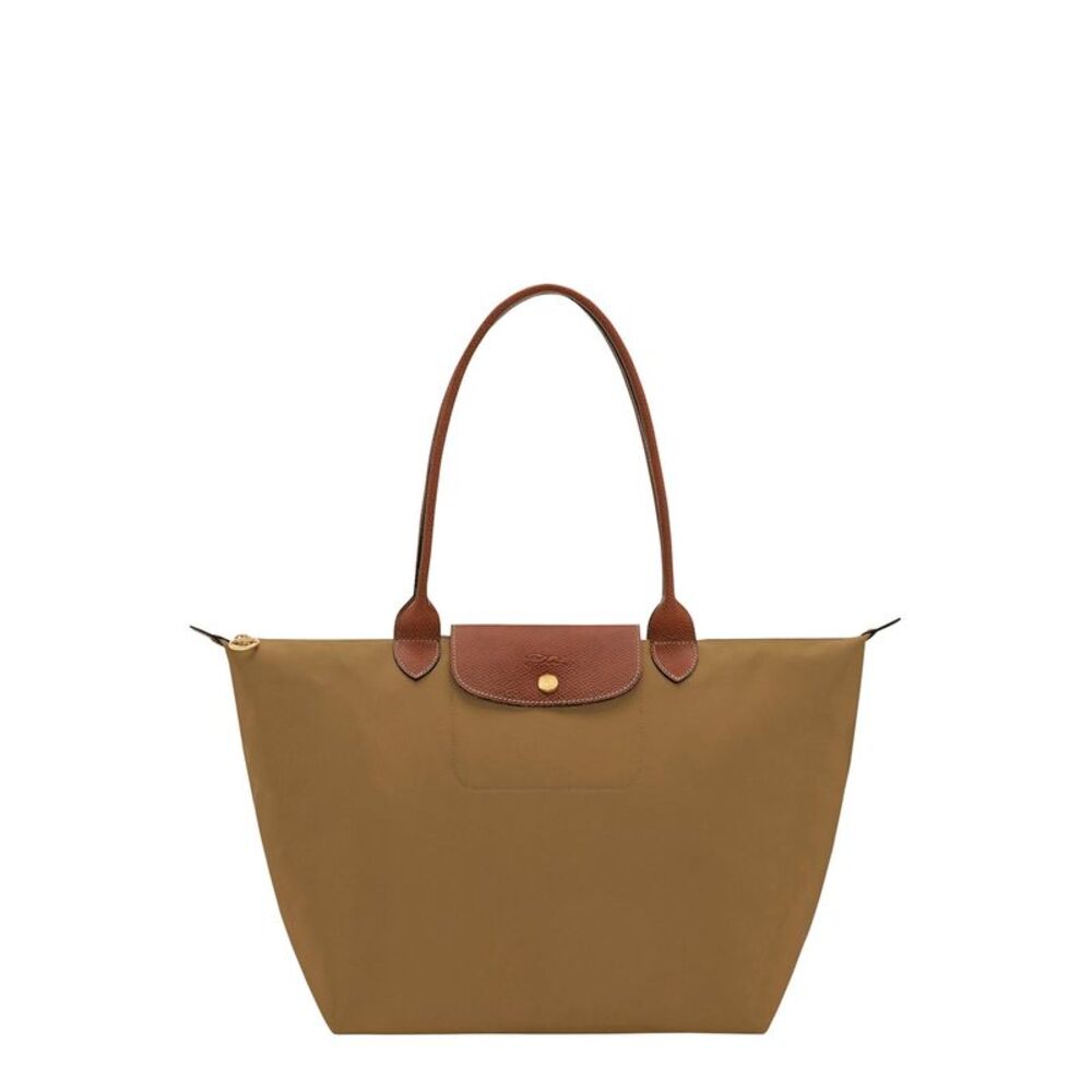 Longchamp Women Shoulder Bag With Zip Closure In Green Leather For Women